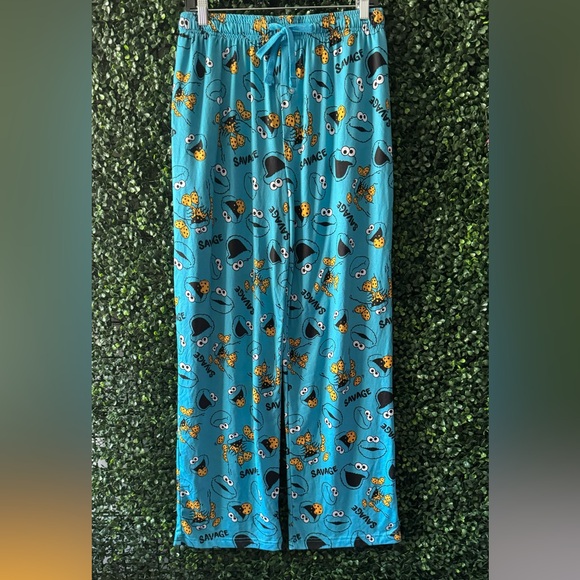 Sesame Street Men's Cookie Monster Savage Sleep Lounge Pajama Pants - Picture 5 of 11